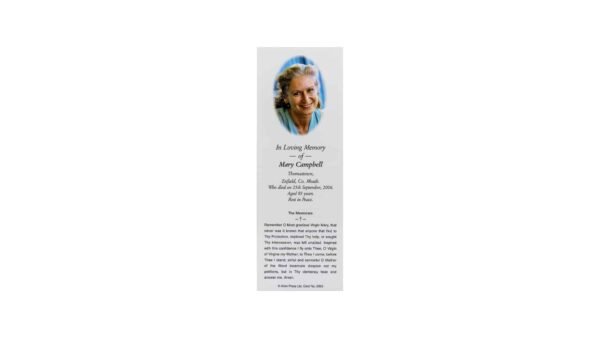 Memorial Bookmarkers - 2003 - Our Lady
