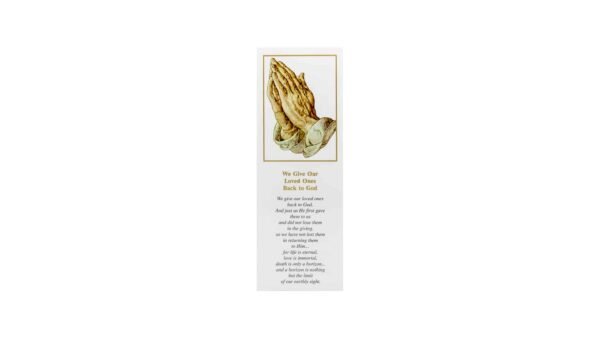 Memorial Bookmarkers - 503 - Praying Hands
