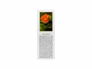 Memorial Bookmarkers - 806 - Orange Rose