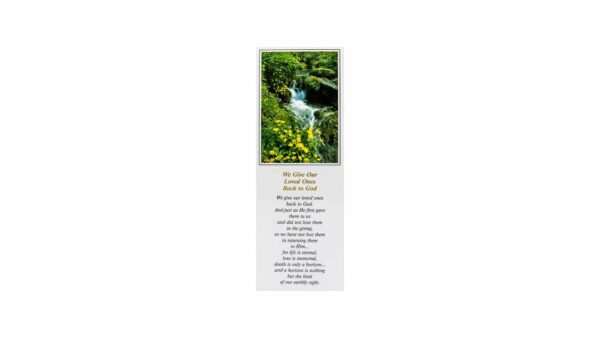Memorial Bookmarkers - 812 - Mountain Stream with Flowers