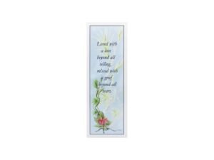 Memorial Bookmarkers - 818 - Flowers with Blue Background