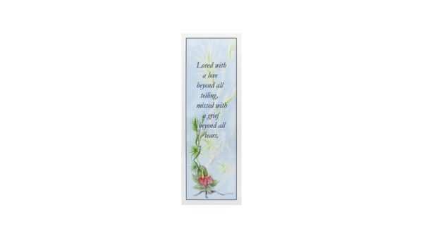 Memorial Bookmarkers - 818 - Flowers with Blue Background