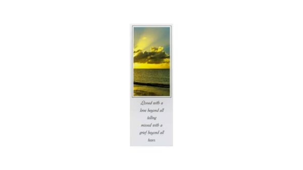 Memorial Bookmarkers - 819 - Sky Clouds and Sea