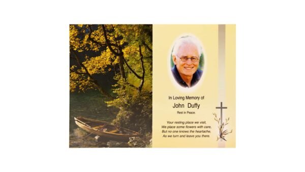 Memorial Cards - 1001 - Boat In Lake