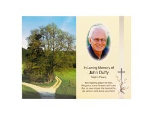 Memorial Cards - 1005 - Tree and Road