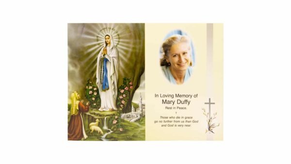 Allen Press-Memorial Cards-1010-Lady of Lourdes-Outside Memorial Cards - 1010 - Lady of Lourdes