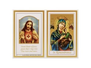 Memorial Cards - 102 - Jesus and Mary
