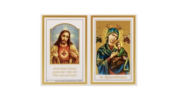 Memorial Cards - 102 - Jesus and Mary