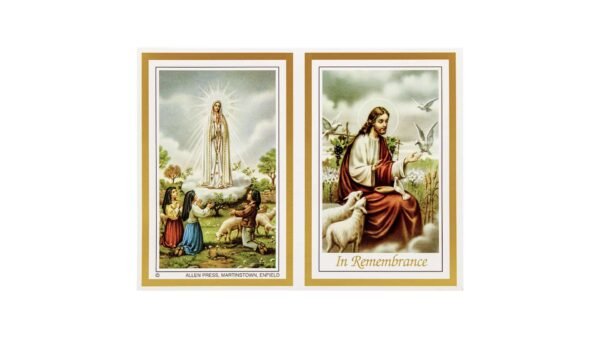 Memorial Cards - 105 - Our Lord with Doves and Lambs