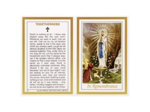 Memorial Cards - 108 - Lady of Lourdes