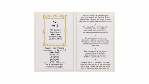 Memorial Cards - 121 - Holy Family