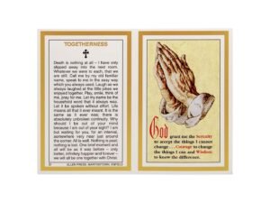 Memorial Cards - 151 - Praying Hands
