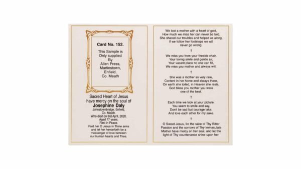 Memorial Cards - 152 - Madonna and Child