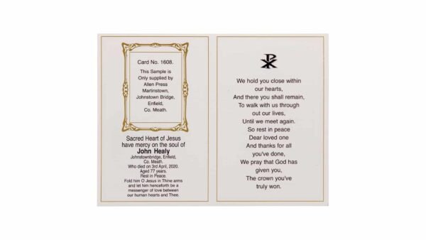 Memorial Cards - 1608 - St Patrick