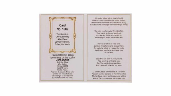 Memorial Cards - 1609 - Saint Martin DePorres