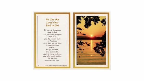 Memorial Cards - 1610 - Setting Sun