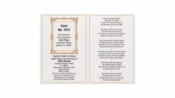 Memorial Cards - 1613 - Good Shepherd