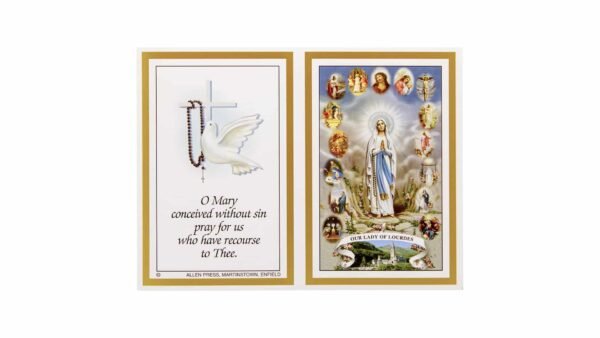 Allen Press-Memorial Cards-1616-Our Lady of Lourdes-Outside Memorial Cards - 1616 - Our Lady of Lourdes