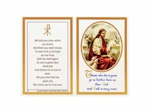 Memorial Cards - 200 - Our Lord in Oval Frame