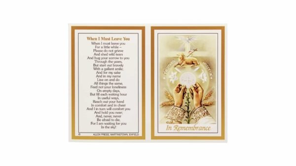 Memorial Cards - 600 - Host and Lamb