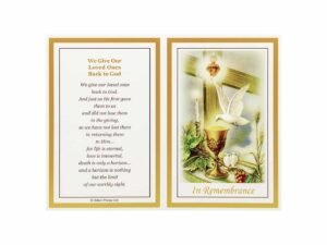 Memorial Cards - 606 - Dove and Chalice