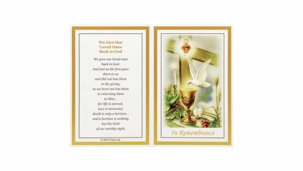 Memorial Cards - 606 - Dove and Chalice