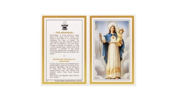 Allen Press-Memorial Cards-7-Immaculate Heart of Mary with Baby Jesus-Outside Memorial Cards - 7 - Immaculate Heart of Mary with Baby Jesus