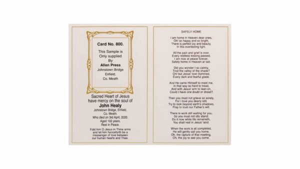 Memorial Cards - 800 - Divine Mercy