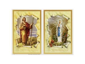 Memorial Cards - 805 - Our Lady of Lourdes with the Good Shepherd