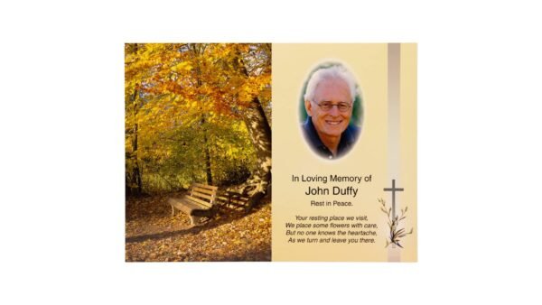 Memorial Cards - 902 - Woodland and Bench