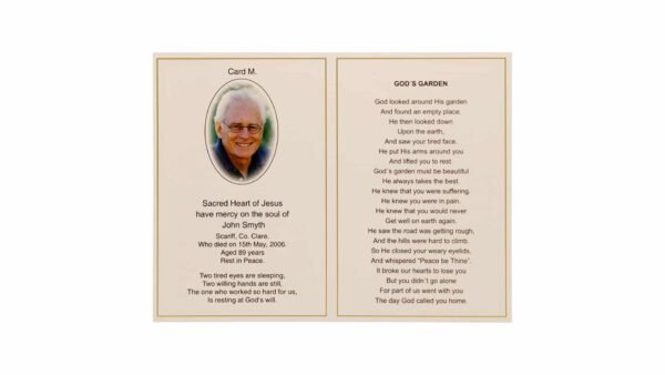 Memorial Cards - M - Holy Spirit and Bluebells