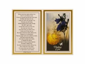 Memorial Cards - M - Holy Spirit and Bluebells