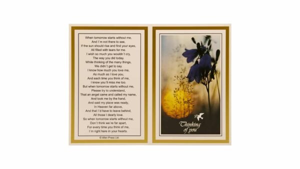 Memorial Cards - M - Holy Spirit and Bluebells