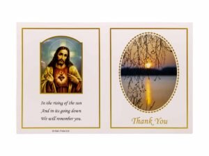Allen Press-Memorial Thank You Cards-11P-Tree Sunsetting Lake-Outside Memorial Thank You Cards - 11P - Tree Sunsetting Lake