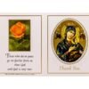 Memorial Thank You Cards - 16A - Mary With Baby Jesus
