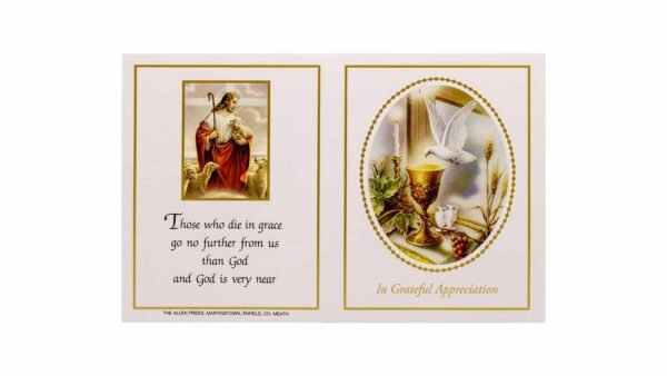 Memorial Thank You Cards - 18B - Dove and Chalice
