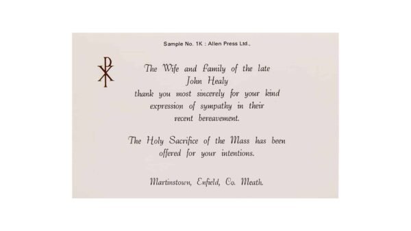 Memorial Thank You Cards - 1K - Praying Hands