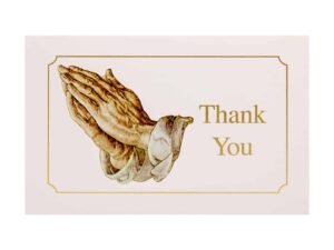 Allen Press-Memorial Thank You Cards-1K-Praying Hands-Outside Memorial Thank You Cards - 1K - Praying Hands