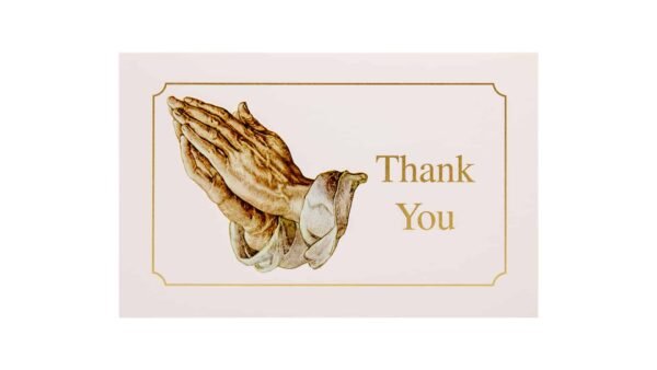 Memorial Thank You Cards - 1K - Praying Hands