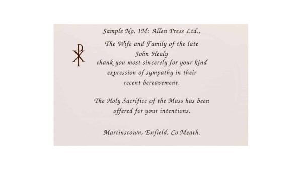 Memorial Thank You Cards - 1M - Dove