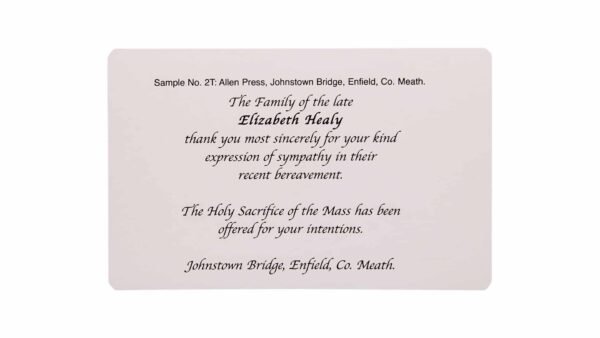 Memorial Thank You Cards - 2T - Celtic Cross