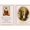Allen Press-Memorial Thank You Cards-4G-Our Lady of Lourdes-Outside Memorial Thank You Cards - 4G - Our Lady of Lourdes