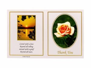 Allen Press-Memorial Thank You Cards-9M-Rose-Outside Memorial Thank You Cards - 9M - Rose