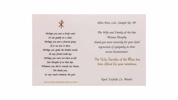 Memorial Thank You Cards - 9P - Padre Pio
